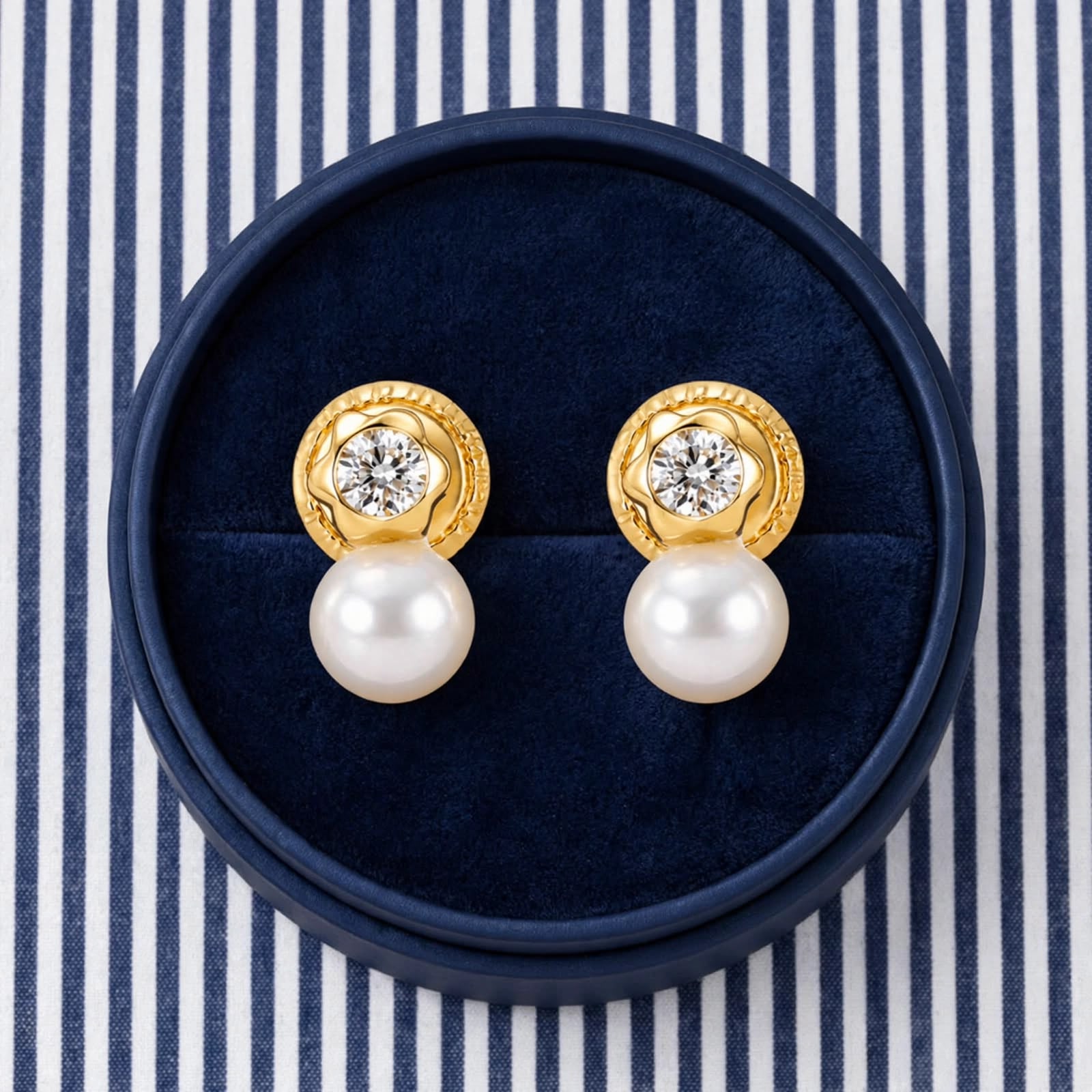 The pearl flowers studs